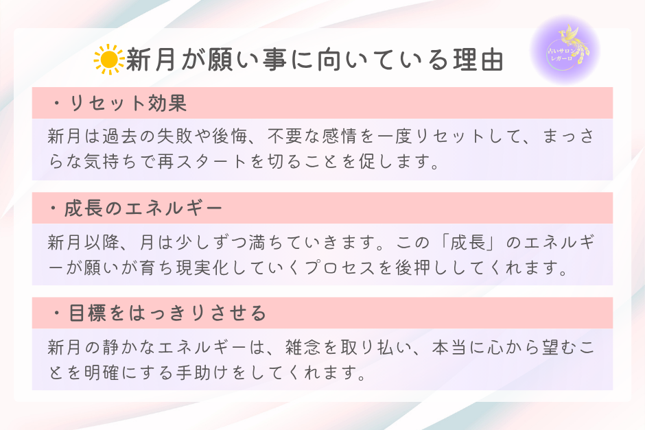 新月が願い事に向いている理由