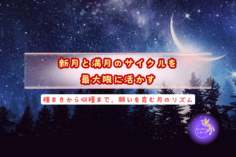 新月と満月のサイクルを最大限に活かす 種まきから収穫まで。願いを育む月のリズム