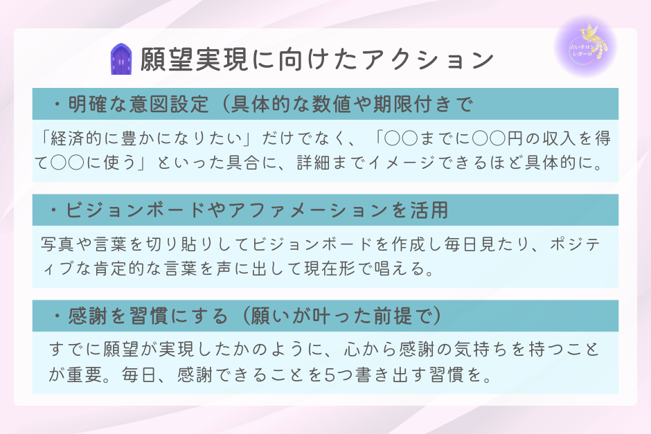 願望実現に向けたアクション