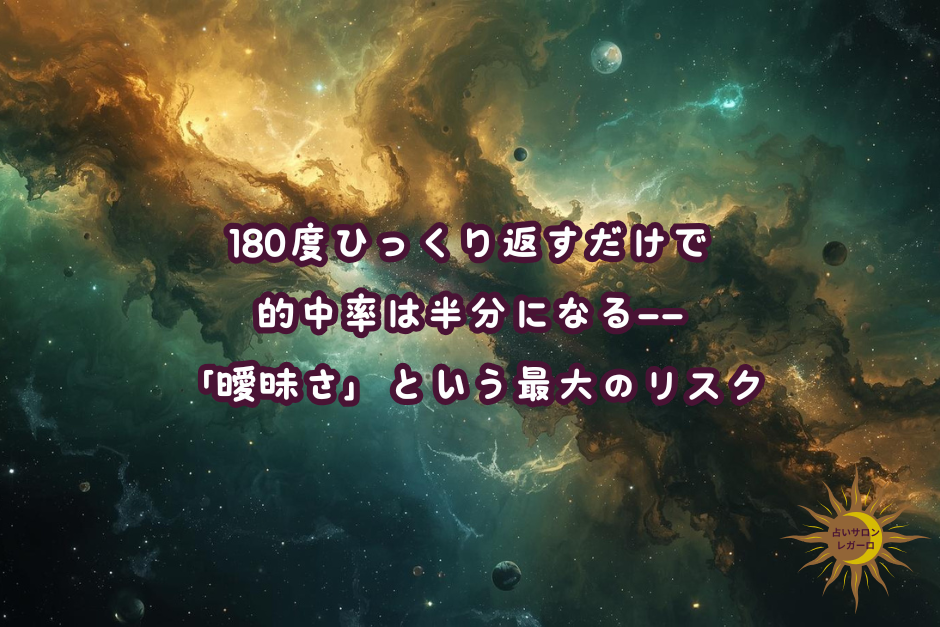 ルノルマンカードの読み方：逆位置なし！180度ひっくり返すだけで、的中率は半分になる——「曖昧さ」という最大のリスク